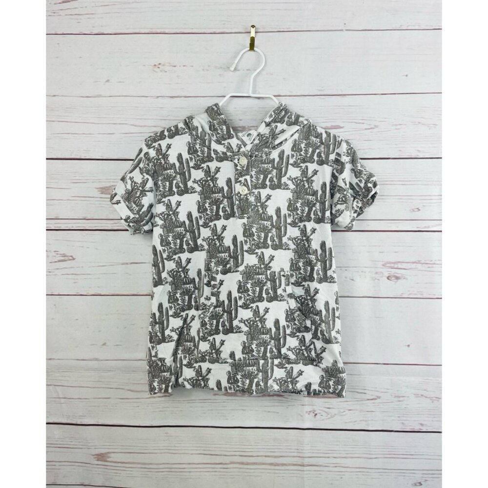 Kate Quinn Cactus Hooded Short Sleeve Shirt Viscose Bamboo Size 3T